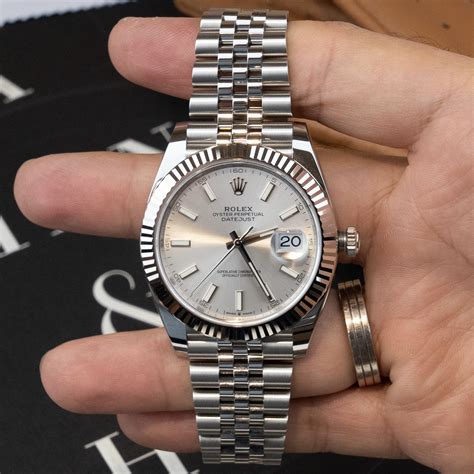 silver rolex datejust 41mm|2021 Rolex Datejust 41 mm.